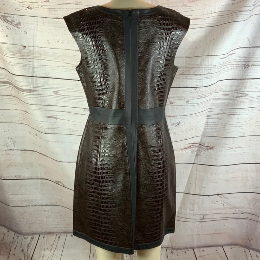 Mark brand Croc embossed leather dress